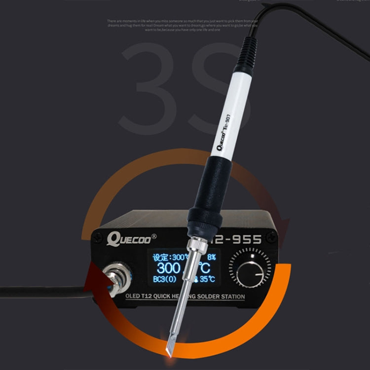 QUECOO 1.3-inch Screen Constant Temperature Soldering Iron, Set: US Plug (955+M8) - free shipping - PMC TechLife - Order now!
