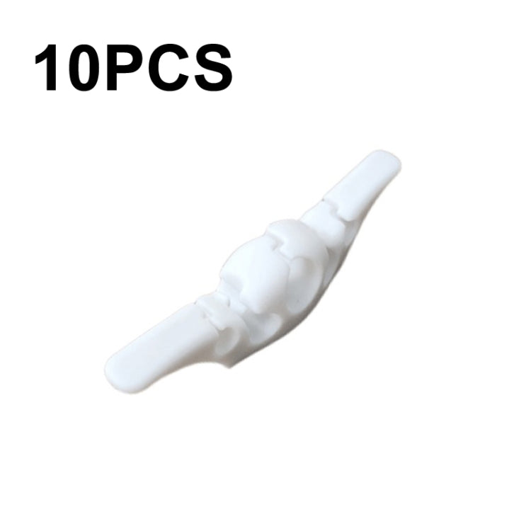 10 PCS Data Cable Storage Winding Wire Organizer(5 Holes White) - Cable Organizer by PMC TechLife | Online Shopping South Africa | PMC TechLife