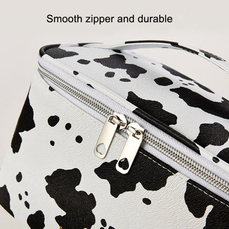 Waterproof PU Cosmetic Bag Milk Pattern Cosmetics Storage Bag, Style: Briefcase - Storage Boxes by PMC Jewellery | Online Shopping South Africa | PMC Jewellery