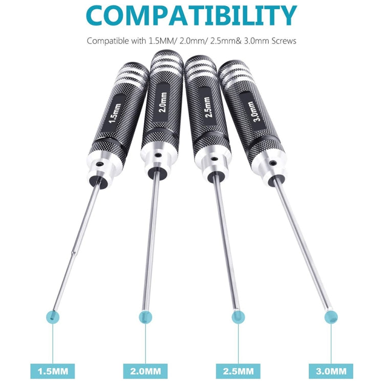BRDRC 4 In 1 Drone Repair And Disassembly Tool Inner Hexagonal T6/T9 Screwdriver(Black) - Tools by BRDRC | Online Shopping South Africa | PMC TechLife | Buy Now Pay Later Mobicred