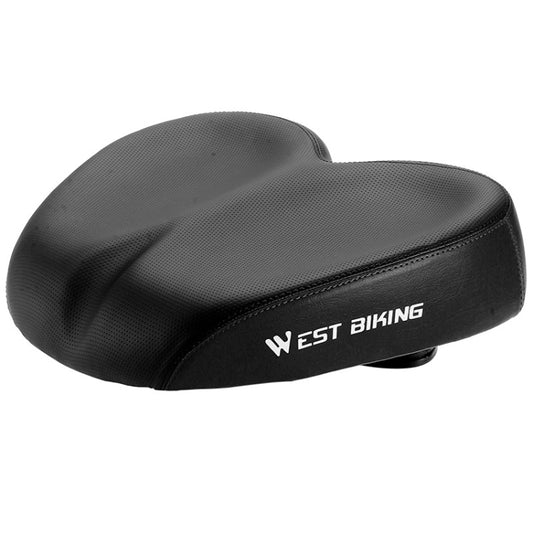 WEST BIKING Bicycle Widened And Comfortable Shock Absorbing Saddle(Black) - Bicycle Saddle by WEST BIKING | Online Shopping South Africa | PMC Jewellery