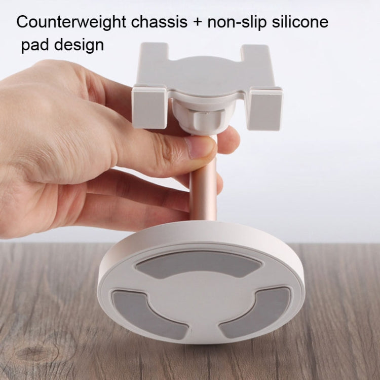 MT-100 Round Bottom Column Multi-Angle Adjustable Mobile Phone Tablet Holder(Silver) - Desktop Holder by PMC TechLife | Online Shopping South Africa | PMC TechLife