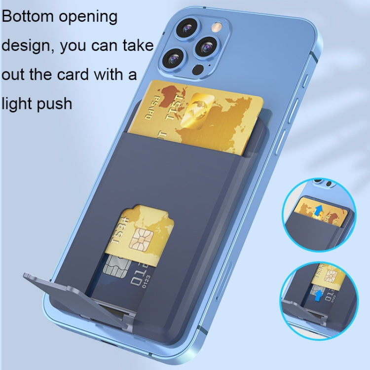CY133H Silicone Magnetic Phone Holder with Card Holder Function(Pine Needle Green) - Hand-Sticking Bracket by PMC TechLife | Online Shopping South Africa | PMC TechLife