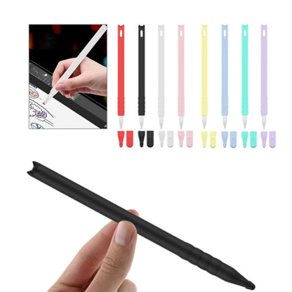 2 PCS Cartoon Touch Silicone Pen Case For Apple Pencil 2(Black) - Pencil Accessories by PMC Jewellery | Online Shopping South Africa | PMC Jewellery