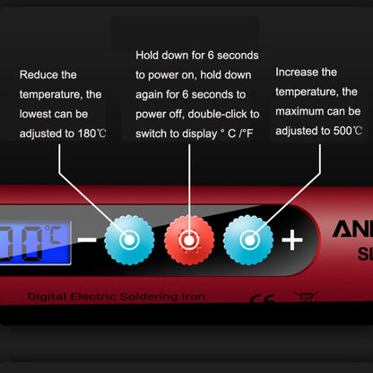 ANENG SL103 25pcs/set Intelligent Digital Display Temperature Adjustment Household Constant Temperature Soldering Iron Set 60W Internal Heat Welding Tool Kit(EU Plug) - Electric Soldering Iron by ANENG | Online Shopping South Africa | PMC Jewellery | Buy Now Pay Later Mobicred