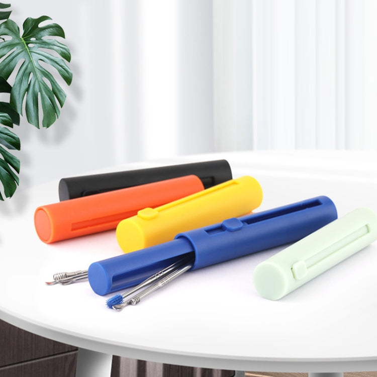 2 Packs Push-Pull Cylinder Storage Ear Scoop Set, Specification: 6 PCS/Set Orange - Ear Care Tools by PMC TechLife | Online Shopping South Africa | PMC TechLife | Buy Now Pay Later Mobicred