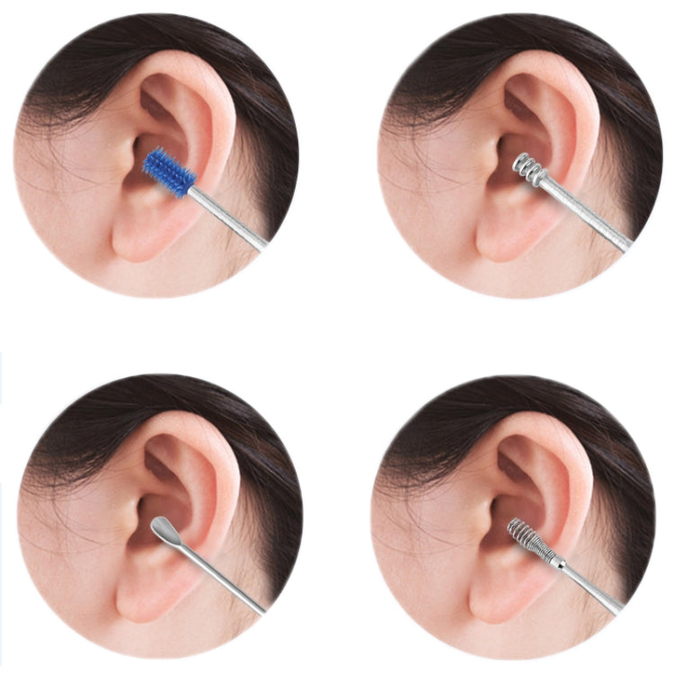 2 Packs Push-Pull Cylinder Storage Ear Scoop Set, Specification: 7 PCS/Set Yellow - Ear Care Tools by PMC TechLife | Online Shopping South Africa | PMC TechLife | Buy Now Pay Later Mobicred