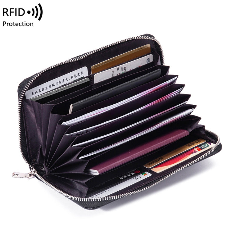 1659 RFID Anti-magnetic Anti-theft Passport Bag Document Bag Wallet(Coffee) - Antimagnetic RFID Package by PMC Jewellery | Online Shopping South Africa | PMC Jewellery | Buy Now Pay Later Mobicred