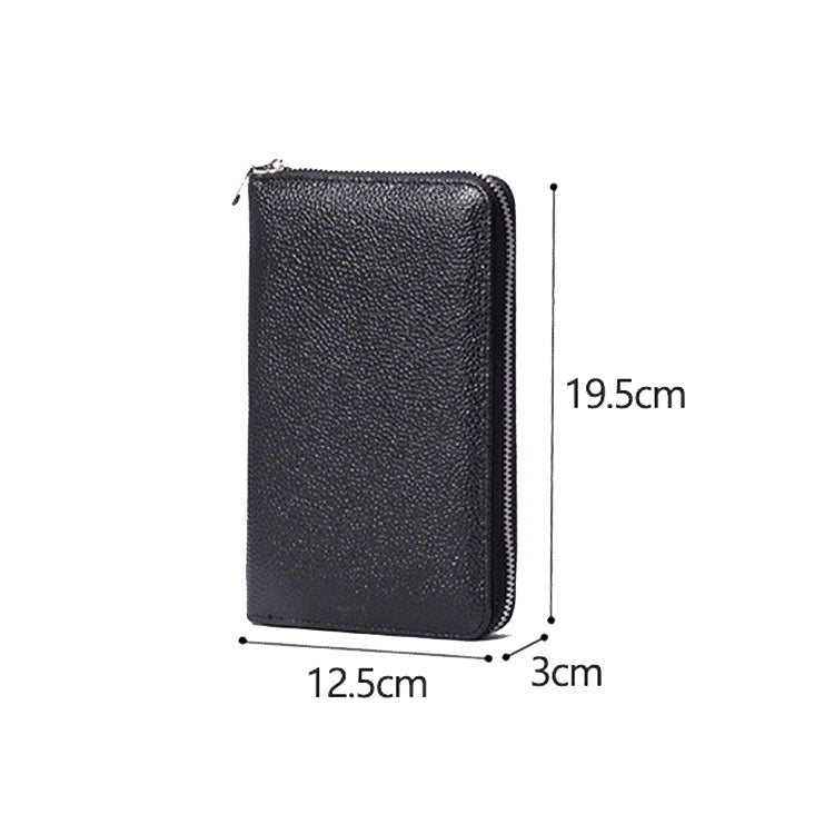 1659 RFID Anti-magnetic Anti-theft Passport Bag Document Bag Wallet(Coffee) - Antimagnetic RFID Package by PMC Jewellery | Online Shopping South Africa | PMC Jewellery | Buy Now Pay Later Mobicred