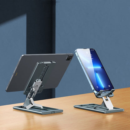 028 Portable Foldable Aluminum Alloy Phone Live Holder(Grey) - Desktop Holder by PMC Jewellery | Online Shopping South Africa | PMC Jewellery