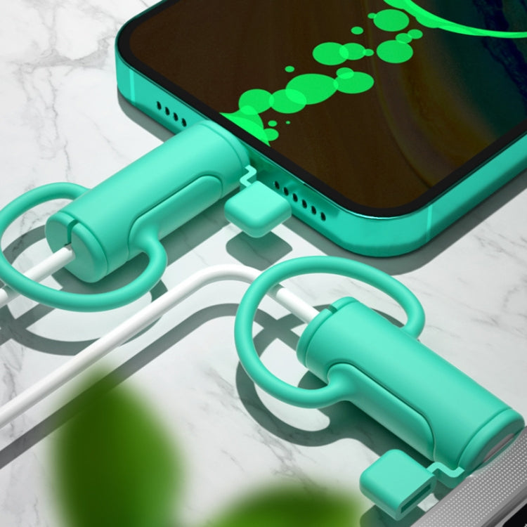 3 PCS Soft Washable Data Cable Silicone Case For Apple, Spec: Type-C (Mint Green) - Cable Organizer by PMC TechLife | Online Shopping South Africa | PMC TechLife