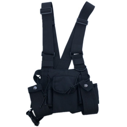 MTP-340 Adjustable Walkie-talkie Call Machine Vest, Size: One Size(Small Black) - Tool bags by PMC Jewellery | Online Shopping South Africa | PMC Jewellery