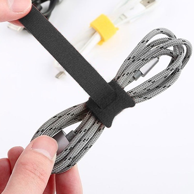 50 PCS  T-shape Self-Adhesive Data Cable Organizer Bundles 12 x 120mm Black - Cable Organizer by PMC TechLife | Online Shopping South Africa | PMC TechLife