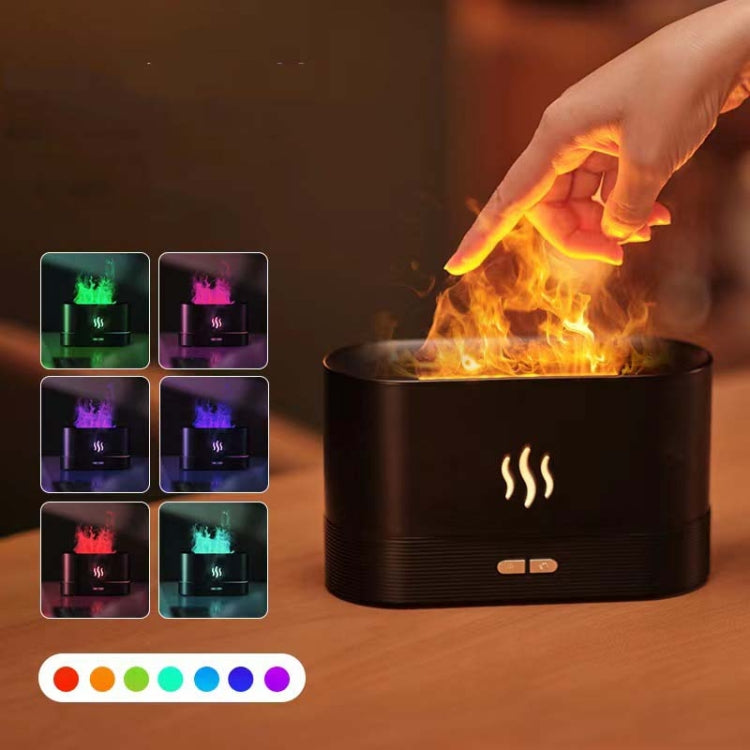 7 Color Flame Aromatherapy Machine Home Office Desk Air Humidifier(White) - Air Purifiers & Parts by PMC TechLife | Online Shopping South Africa | PMC TechLife