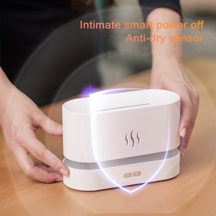 7 Color Flame Aromatherapy Machine Home Office Desk Air Humidifier(White) - Air Purifiers & Parts by PMC TechLife | Online Shopping South Africa | PMC TechLife
