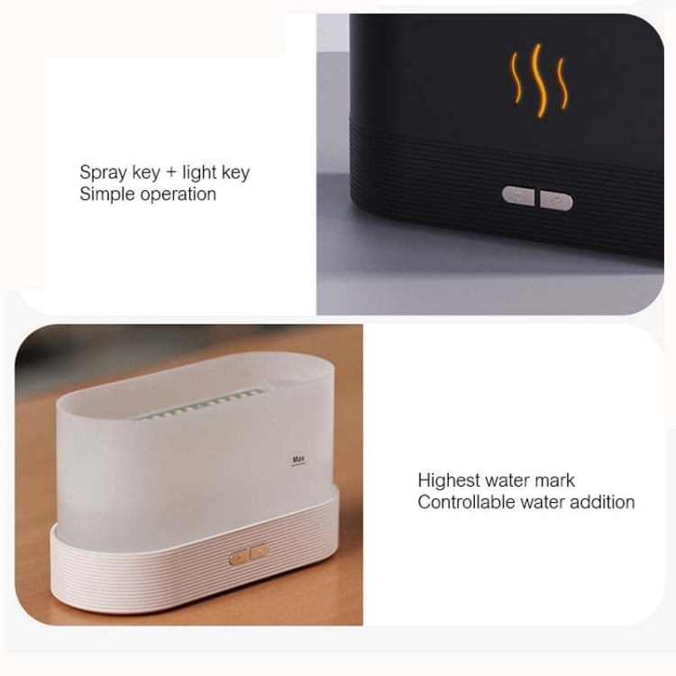 7 Color Flame Aromatherapy Machine Home Office Desk Air Humidifier(White) - Air Purifiers & Parts by PMC TechLife | Online Shopping South Africa | PMC TechLife