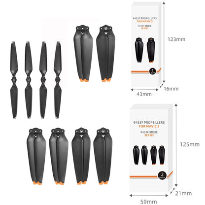 For Mavic 3 2pairs 9453F-2 Orange Paddle Tip Quick Release Blades - DIY Propeller by Sunnylife | Online Shopping South Africa | PMC Jewellery