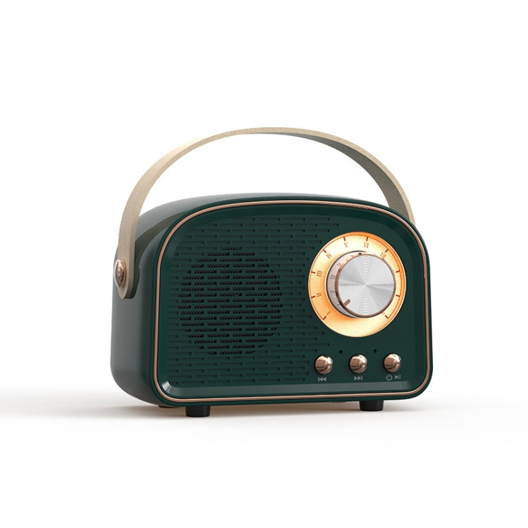 DW21 Vintage Radio BT Speaker Support TF Card/U Disk to Play(Dark Green) - Desktop Speaker by PMC Jewellery | Online Shopping South Africa | PMC Jewellery