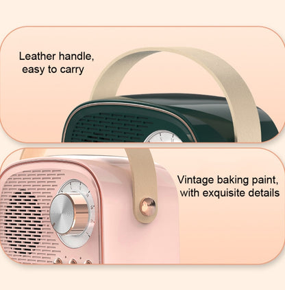 DW21 Vintage Radio BT Speaker Support TF Card/U Disk to Play(Pink) - Desktop Speaker by PMC Jewellery | Online Shopping South Africa | PMC Jewellery