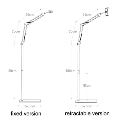 SSKY L10 Home Cantilever Ground Phone Holder Tablet Support Holder, Style: Retractable (Black) - Lazy Bracket by SSKY | Online Shopping South Africa | PMC Jewellery