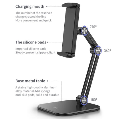 SSKY X27 Tablet Computer Desktop Mobile Phone Adjustable Support Frame, Style: Double Arms (Black) - Desktop Holder by SSKY | Online Shopping South Africa | PMC Jewellery