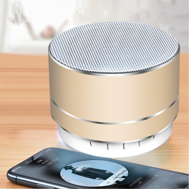 A10 Mini Metal Wireless Bluetooth Speaker(Golden) - Mini Speaker by PMC Jewellery | Online Shopping South Africa | PMC Jewellery