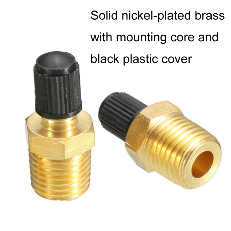 5PCS 1/4 NPT Threaded Nozzles Solid Nickel-Plated Brass Fuel Tank Filling Valve For Air Compressor - Inflatable Pump by PMC TechLife | Online Shopping South Africa | PMC TechLife