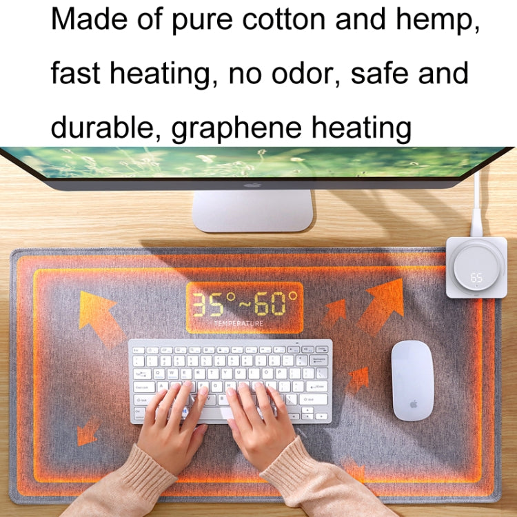 Joyroom JR-CY335 220V Smart Office Desktop Heating Thermostatic Mouse Pad, US Plug, Size: 60x36cm(Dark Gray) - free shipping - PMC TechLife - Order now!