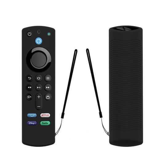 2 PCS Y27 For Alexa Voice Remote 3rd Gen Silicone Non-slip Protective Cover(Black) - Remote Control Covers by PMC Jewellery | Online Shopping South Africa | PMC Jewellery