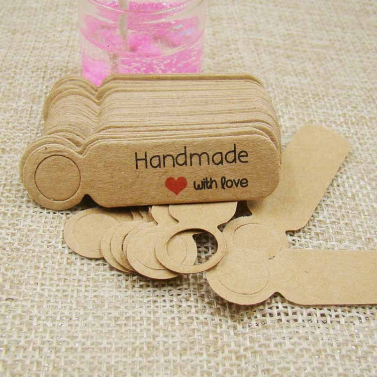 100pcs /Set Small Retro Baking Label DIY Jewelry Price Tag Bookmark Gift Card, Specification: Handmade Cowhide - Sticker & Tags by PMC Jewellery | Online Shopping South Africa | PMC Jewellery | Buy Now Pay Later Mobicred