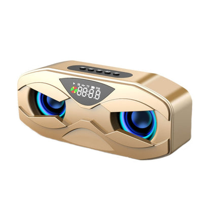 M5 Portable 6D Surround Sound Digital Display Bluetooth Speaker(Gold) - Desktop Speaker by PMC Jewellery | Online Shopping South Africa | PMC Jewellery