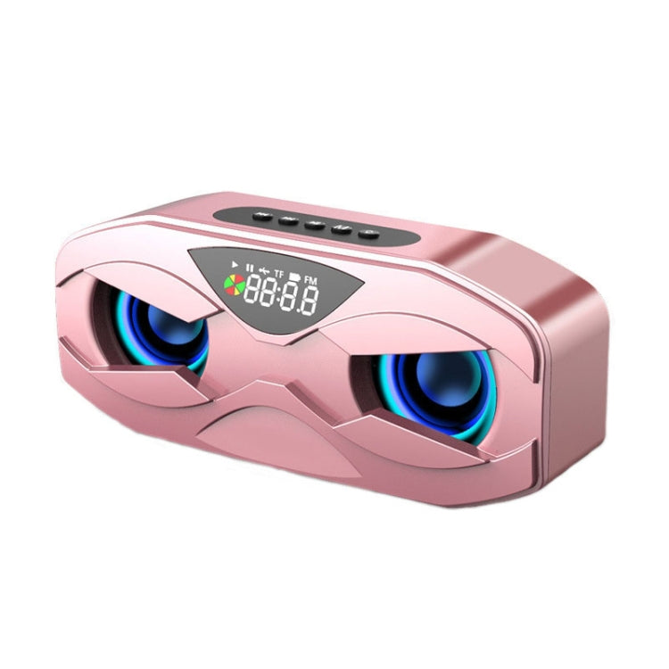 M5 Portable 6D Surround Sound Digital Display Bluetooth Speaker(Pink) - Desktop Speaker by PMC Jewellery | Online Shopping South Africa | PMC Jewellery