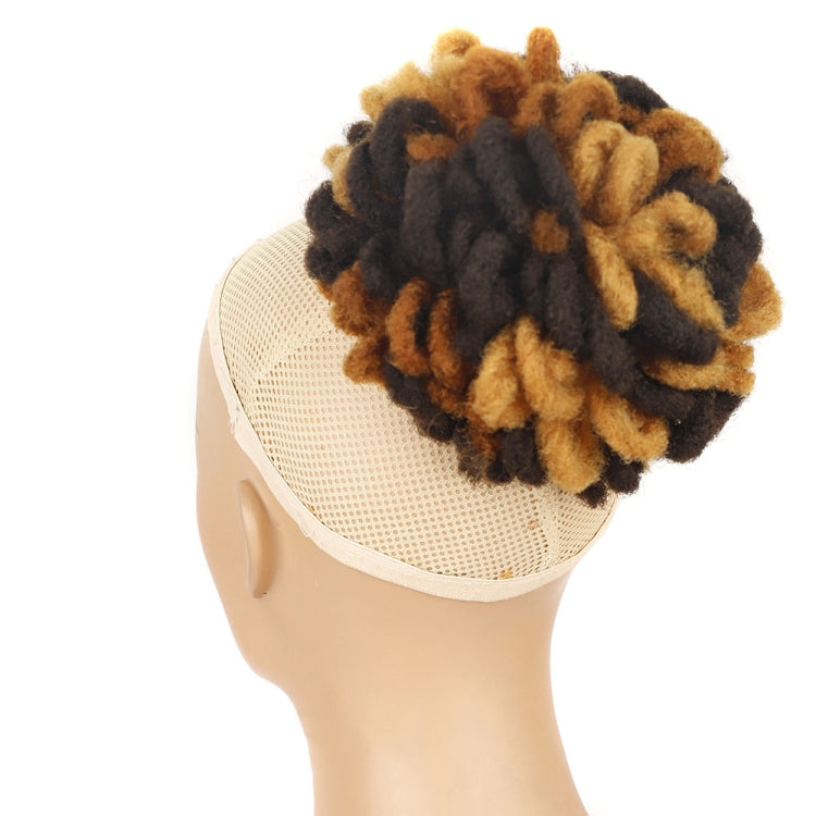 LSFBZB Drawstring Dreadlocks Wig Caterpillar Dreadlock Shaggy Hair Bun, Spec: 4H27H30 - Wigs by PMC Jewellery | Online Shopping South Africa | PMC Jewellery