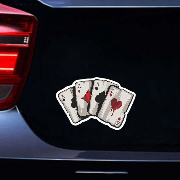 10pcs Colourful Spray-painted Reflective Playing Card Sticker - Decorative Sticker by PMC TechLife | Online Shopping South Africa | PMC TechLife