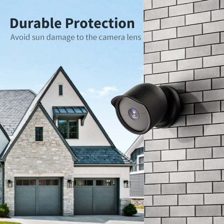 For Google Nest Camera Outdoor Silicone Water-Resistant Protective Cover(Black) - Camera Cases by PMC Jewellery | Online Shopping South Africa | PMC Jewellery