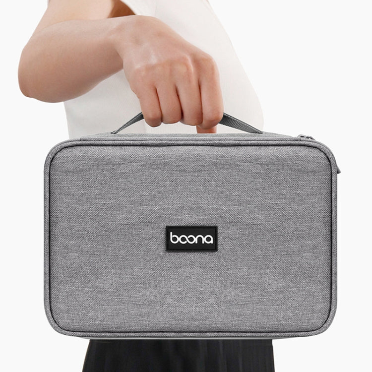Baona Multifunctional Earphone Data Cable Digital Storage Bag, Spec: 2-layer (Black) - Digital Storage Bag by Baona | Online Shopping South Africa | PMC TechLife | Buy Now Pay Later Mobicred