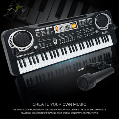 MQ6106 61-Keys Multifunctional Electronic Organ Children Toy with Microphone, Spec: Battery Version - Keyboard Instruments by PMC Jewellery | Online Shopping South Africa | PMC Jewellery