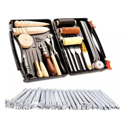 48 In 1 Handmade Leather DIY Tool Set Sewing Craft Tool Set - DIY Apparel Sewing by PMC Jewellery | Online Shopping South Africa | PMC Jewellery