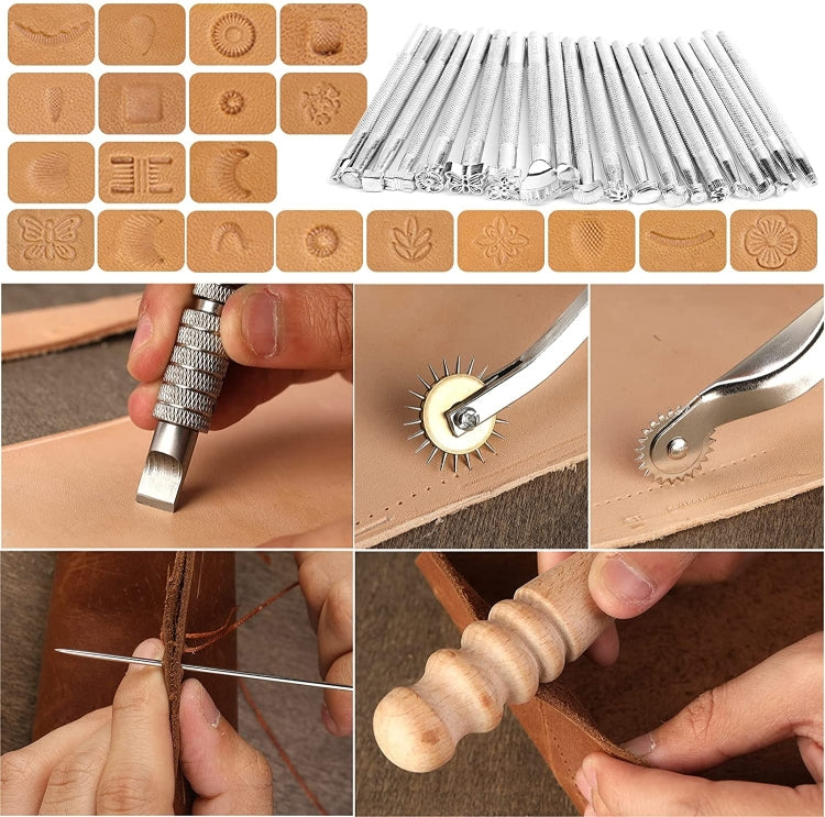 48 In 1 Handmade Leather DIY Tool Set Sewing Craft Tool Set - DIY Apparel Sewing by PMC Jewellery | Online Shopping South Africa | PMC Jewellery