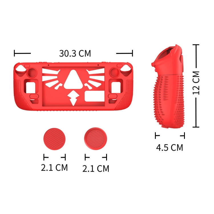 For Steam Deck V V4-1 Pocket Consoles Silicone Non-slip Protective Case with Holder Function(Blue) - Accessories by PMC TechLife | Online Shopping South Africa | PMC TechLife
