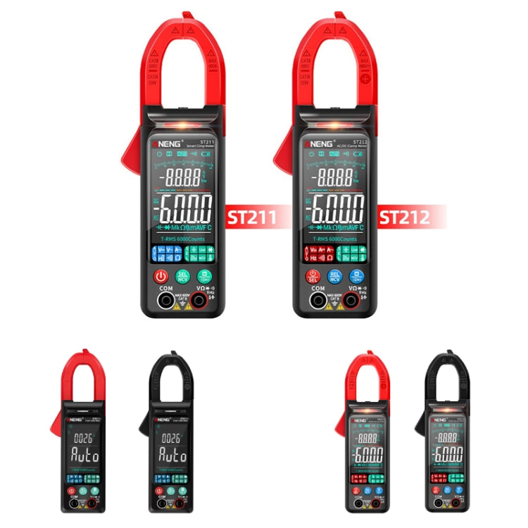 ANENG Large Screen Multi-Function Clamp Fully Automatic Smart Multimeter, Specification: ST212 Black DC Current - Digital Multimeter by ANENG | Online Shopping South Africa | PMC Jewellery | Buy Now Pay Later Mobicred