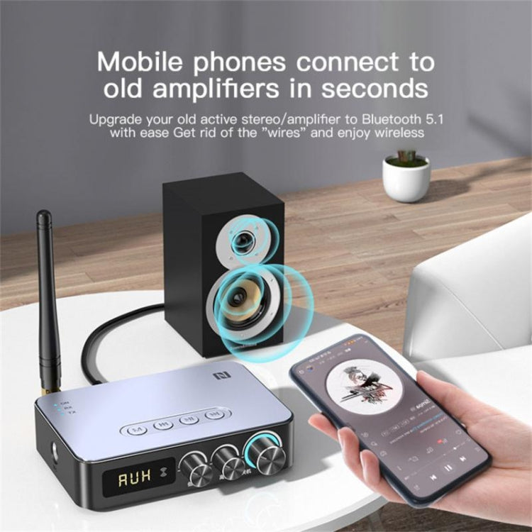 M9 Pro 5.1 Bluetooth Receiver Launcher FM Radio 4 In 1 NFC Audio Adapter - Audio Receiver Transmitter by PMC TechLife | Online Shopping South Africa | PMC TechLife | Buy Now Pay Later Mobicred