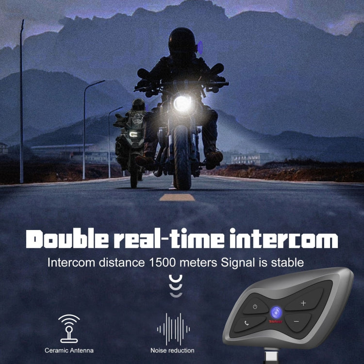 T6plus Motorcycle Helmets Smart Intercom And Bluetooth Headset - Motorcycle Walkie Talkie by PMC TechLife | Online Shopping South Africa | PMC TechLife