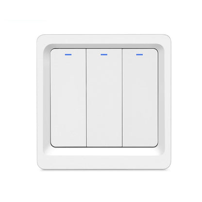 Tuya ZigBee Smart Single-fire Zero-fire Sharing Switch Phone Control Voice Panel EU Plug, Spec: 3 Buttons - Smart Switch by PMC Jewellery | Online Shopping South Africa | PMC Jewellery