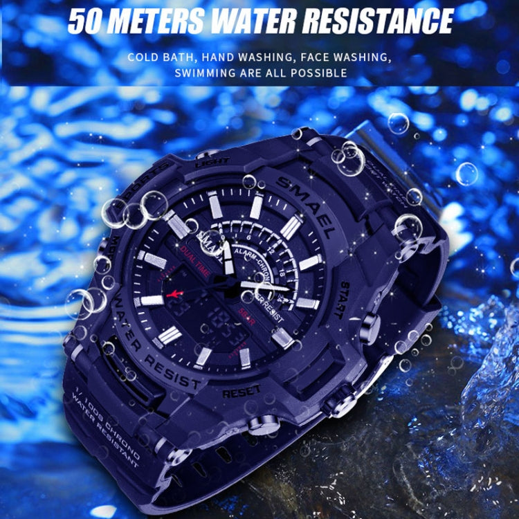 SMAEL 8028 Sports Waterproof Men Watch Outdoor Mountaineering Wear-resistant Wrist Watch(Black Gold) - LED Digital Watches by SMAEL | Online Shopping South Africa | PMC Jewellery | Buy Now Pay Later Mobicred