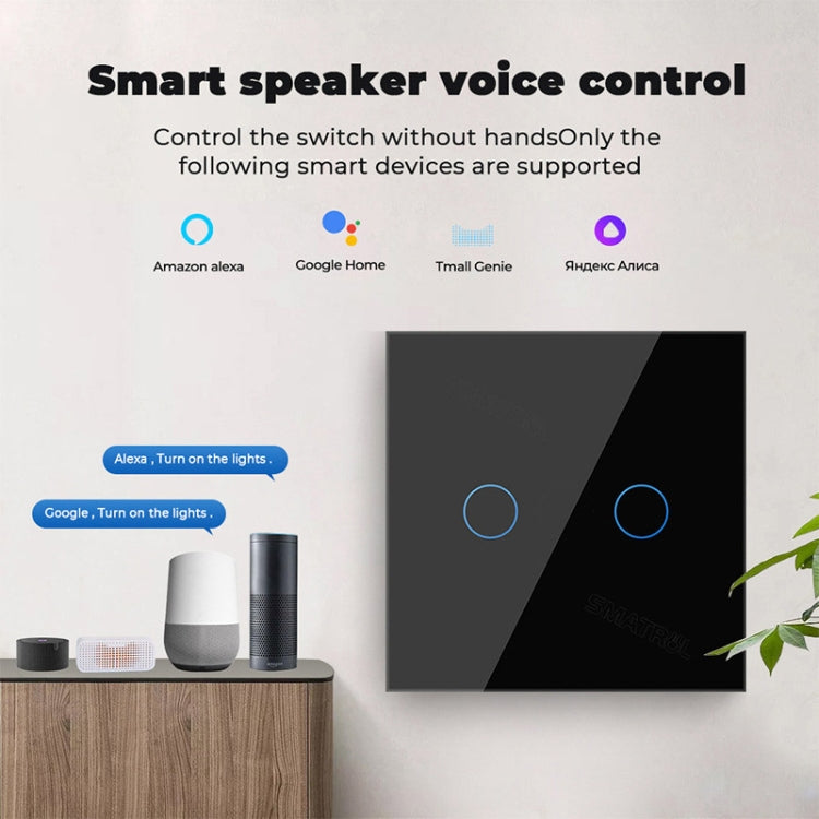 Tuya ZigBee Zero Firewire Touch Wall Remote Control Switch Light Control Voice Switch EU Plug, Style: 1 Gang (White) - Smart Switch by PMC TechLife | Online Shopping South Africa | PMC TechLife