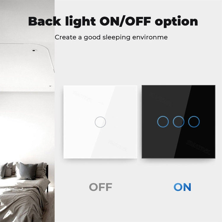 Tuya ZigBee Zero Firewire Touch Wall Remote Control Switch Light Control Voice Switch EU Plug, Style: 3 Gang (White) - Smart Switch by PMC TechLife | Online Shopping South Africa | PMC TechLife