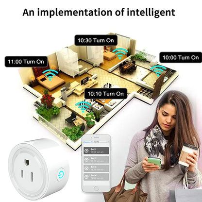 Tuya Smart App Wifi Smart Socket Phone Remote Timing Voice Switch Supports Alexa US Plug, Style: 16A Power Model - Smart Socket by PMC Jewellery | Online Shopping South Africa | PMC Jewellery