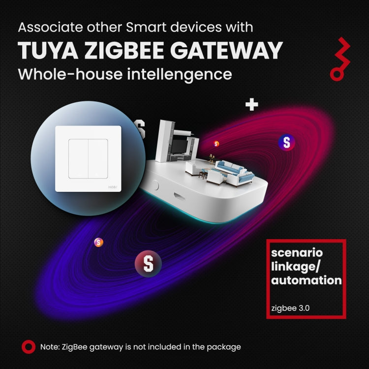 Tuya ZigBee Smart Single-fire Zero-fire Sharing Timing Voice Wall Switch EU Plug, Style: 4 Ways (Gray Scene Casual Post) - Smart Switch by PMC TechLife | Online Shopping South Africa | PMC TechLife