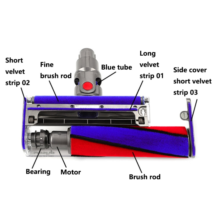 For Dyson V6-V11 Thin Brush Bar Vacuum Cleaner Soft Roller Head Parts - free shipping - PMC TechLife - Order now!